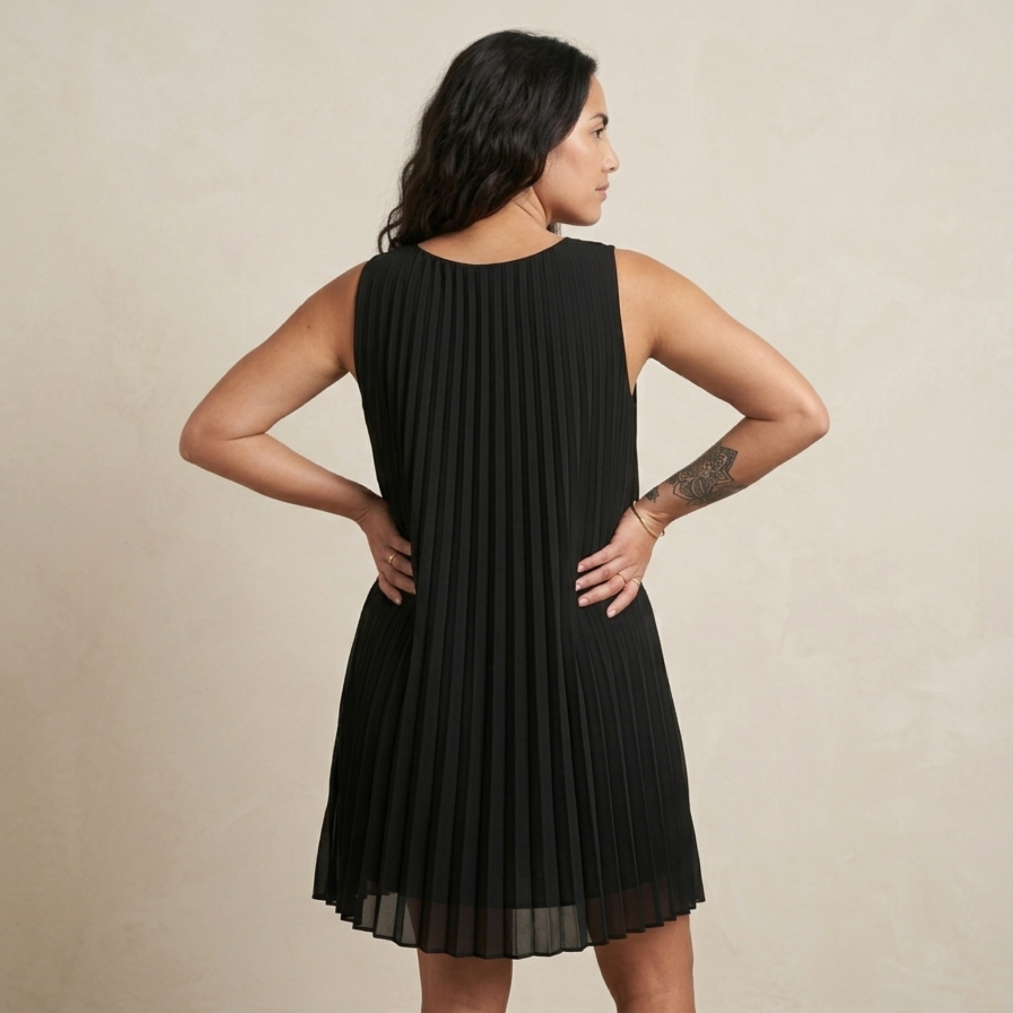 Robe Noire Plissée - Chloé