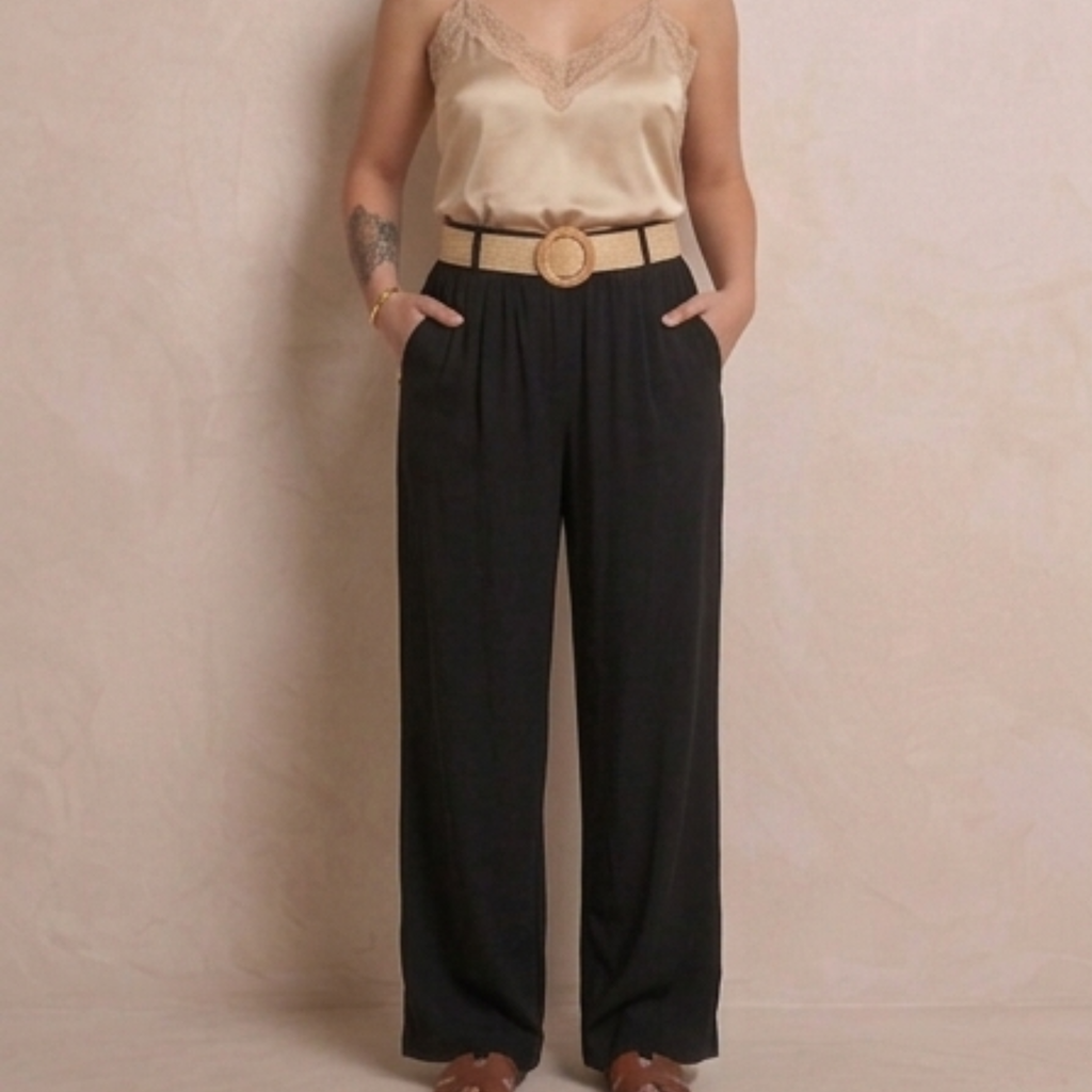 Pantalon fluide avec ceinture