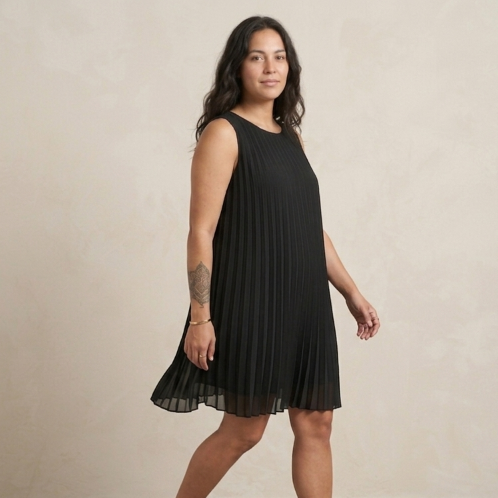 Robe Noire Plissée - Chloé