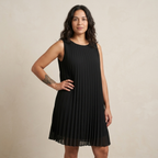 Robe Noire Plissée - Chloé