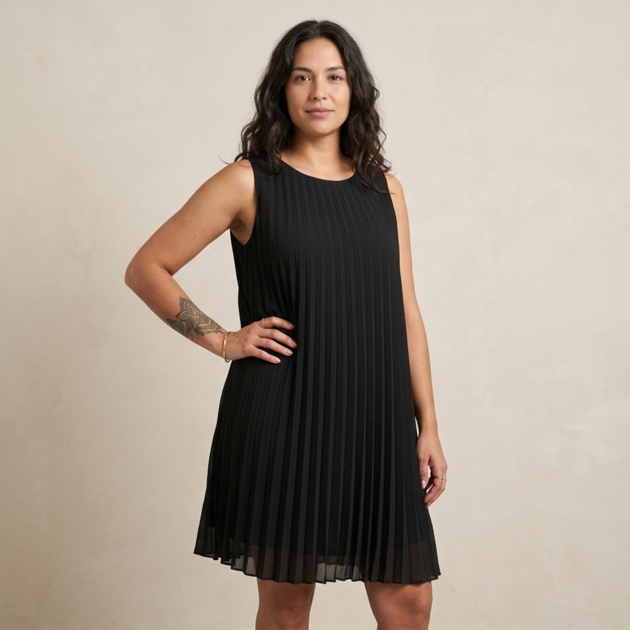 Robe Noire Plissée - Chloé