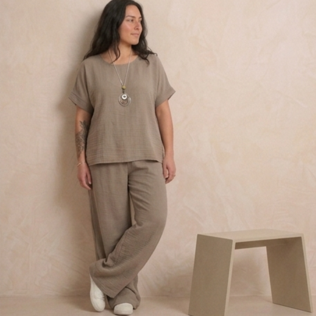 Ensemble fluide avec collier - Lucie